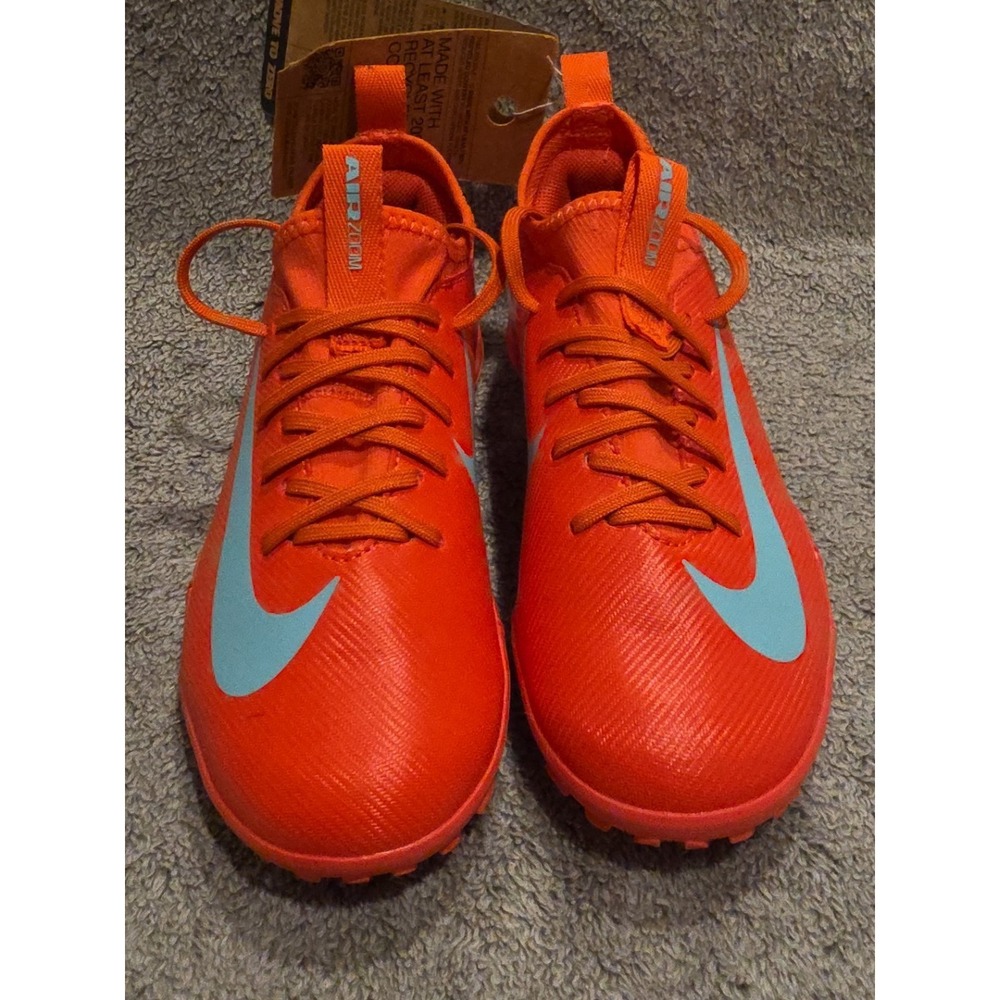 Nike Air Zoom Turf Indoor Soccer Shoes FQ8284-800 2Y New Orange Pink Teal - Picture 2 of 8